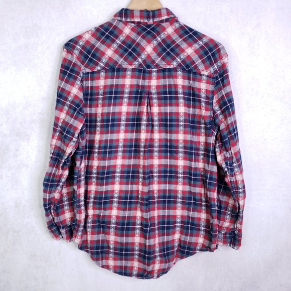BDG Urban Outfitters Women's M Plaid Flannel Long Sleeve Button Up Shirt Top - Picture 2 of 6